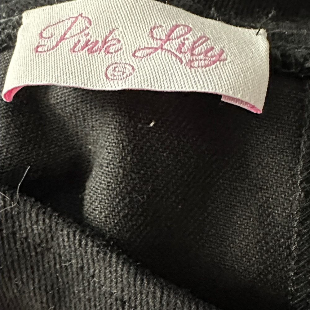 Pink Lily small black corduroy overall dress. Like new - Picture 3 of 3